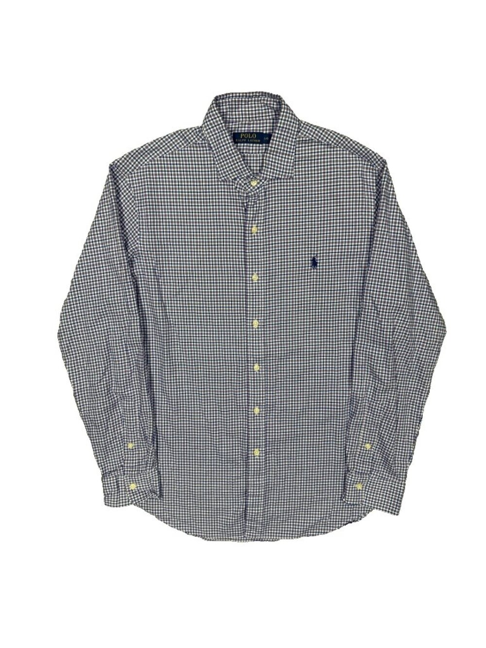 Polo Ralph Lauren Dress Shirt Purple Check Cotton Long Sleeve Mens Large
